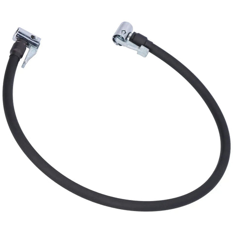 Heavy Duty Rubber Air Pump Pipe Tire Inflator Hose With Double End Connector 23.6 Inch Length For Car Tire Servicing black hose