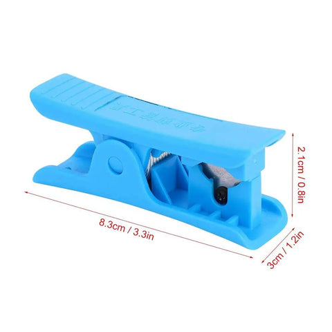 Portable MTB Hydraulic Brake Line Cutter For Bike Disc Brakes, Precise Oil Tube Cutter For Hydraulic Hose shown in blue.