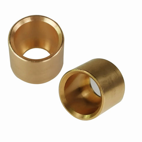 Two brass shifter bushings for MX-5 Miata 5-speed isolator cup; gold finish