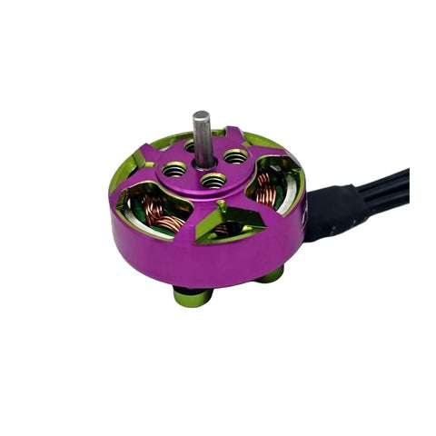 Four Pack High KV Brushless Drone Motors For 2 To 3 Inch Quadcopters With Green Finish, front view showing sealed bearings.