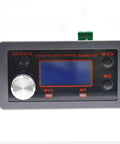 Stepper motor driver controller front panel with blue LCD, large silver knob, CW/CCW buttons