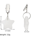 10 Pack Marble Tablecloth Weights With Clips, Heavy Duty Stainless Steel Pendant Stone Hangers, star-shaped marble weight with clips