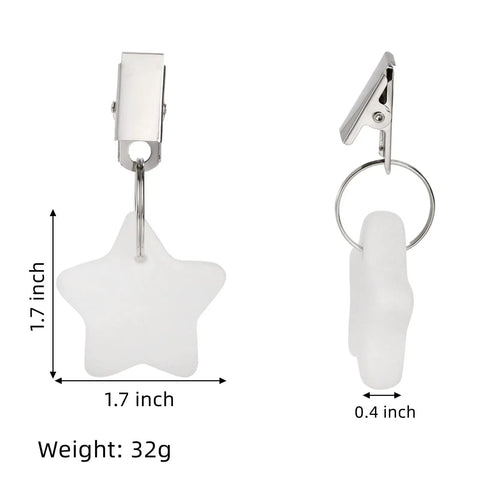 10 Pack Marble Tablecloth Weights With Clips, Heavy Duty Stainless Steel Pendant Stone Hangers, star-shaped marble weight with clips