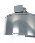 Heavy Duty General Purpose Blower With 273 CFM Output And 1640 RPM Speed Built Tough For Shop Work and Garages, top view of compact black housing.