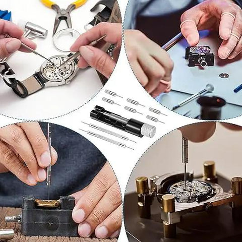 Two Pack Watch Link Removal Kit For Bracelet Adjustment And Replacement Pro Grade Tool Set With Pin Remover And Extra Pins