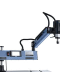Top Shelf Electric Flexible Arm Tapping Machine Effortlessly Threads M12 Through M48 Fasteners In A Flash Powered By A Beast Mode 1200W Motor, featuring adjustable mount.