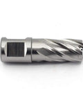 Heavy Duty Annular Cutter With Weldon Shank Made For Magnetic Drills And Shop Mills Built Rock Solid Out Of Premium High Speed Steel, side view.