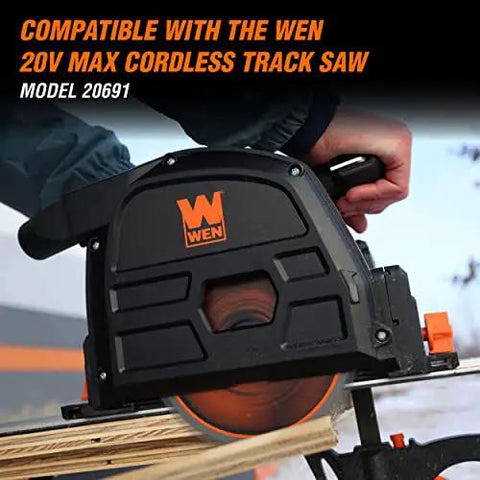 Two 50-Inch Track Saw Rails With Adapters For Ultra Long Straight Cuts compatible with WEN 20V Max Track Saw Model 20691