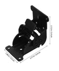 Beefy Iron Folding Table Hinges Two Pack For Cabinets And Furniture Hidden Corner Connectors With Black Finish Easy Install Anti Loosening