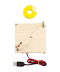 Hot Ribbon Cutter For Ribbons And Webbing, Electric Rope Cutter Machine 5V 2A, showing cutting wire, USB cable, and yellow spool