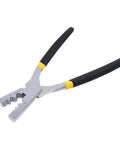 Compact Copper Tube Crimping Pliers Manual Crimp Tool 0.5 To 16 GT Range High Carbon Steel Blades, black handles.
