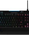 The Beast Mode Full Size Mechanical Gaming Keyboard Delivering Snappy Keystrokes With Dynamic Rainbow Backlight, top view with colorful keys.