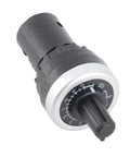 LA42DWQ Potentiometer Single Circle 2K Carbon Film For Rock Solid Variable Speed Control With 22mm Mounting Hole D Type Industrial Grade Component For Industrial Equipment And Precision Tuning, black 22mm panel mount knob