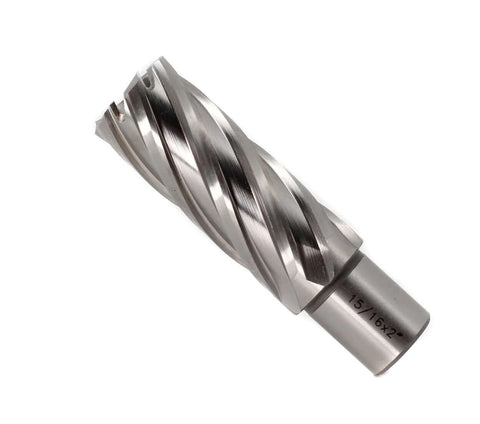 Oscarbide annular cutter 15/16 in dia, 2 in depth, Weldon 3/4 in shank for magnetic drill press