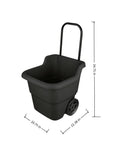 Heavy Duty 15 Gallon Rolling Garden Cart With Retractable Handle And 7 Inch Wheels For Outdoor Yard Work A Real Workhorse