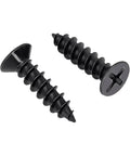Premium Heavy Duty Black Carbon Steel Phillips Wood Screws Self Tapping Countersunk Fasteners M3 X 6mm in black color
