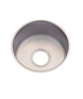 Top view of Heavy Duty 18 Gauge Stainless Steel Undermount Bar And Prep Sink, 14.38 Inch Square, 6 Inch Deep, Single Bowl With Quiet Sound Dampening