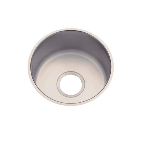 Top view of Heavy Duty 18 Gauge Stainless Steel Undermount Bar And Prep Sink, 14.38 Inch Square, 6 Inch Deep, Single Bowl With Quiet Sound Dampening