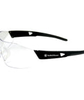 Kick Ass Safety Glasses 12 Pack With Black Frames And Clear Fog Free Lenses Scratch Resistant Eye Shield For Range Or Shop Grind Build Top Shelf Vision Guard All Day, black frame safety glasses with clear lenses.