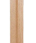 Top Shelf Unfinished Oak Corner Guard Forty Eight Inches Tall with square edges and notched base for wall protection