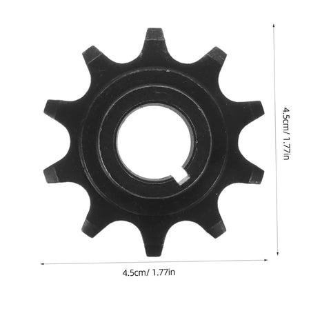 80cc Mini Motorcycle Chain Sprocket 10 Tooth Steel Gear for Go Kart and Mini Bike Upgrade, High Compatibility, Easy Install, Rear Replacement Part for Two Stroke Power Boost and Smooth Ride, 4.5cm black steel sprocket