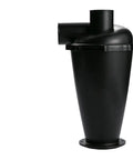Heavy Duty Vacuum Filter Cyclone Dust Separator For Home And Workshop Turbo Woodworking Vacuum Cleaner Filter With Flange Durable Reusable Wear Resistant Dust Collector Tight Seal Fit And Fast Drying Performance visible in black, side view.