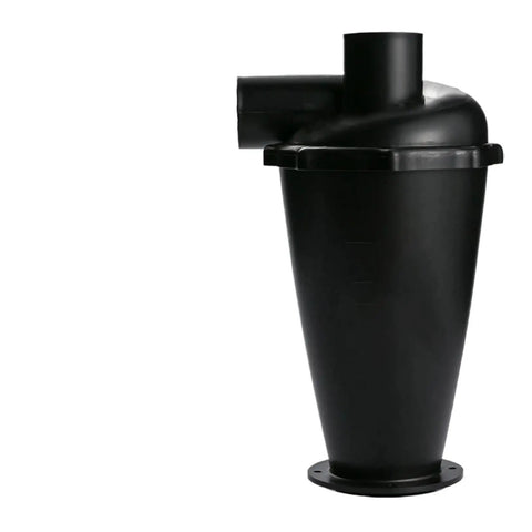 Heavy Duty Vacuum Filter Cyclone Dust Separator For Home And Workshop Turbo Woodworking Vacuum Cleaner Filter With Flange Durable Reusable Wear Resistant Dust Collector Tight Seal Fit And Fast Drying Performance visible in black, side view.