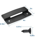 Premium Black Plastic Replacement Sliding Screen Door Handle Featuring Rock Solid Grip No Fuss Install And Universal Fit For Patio Doors RV Trailers And Camper Setups, 4in x 2in size.