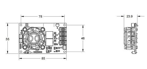 High Precision Peltier Temperature Controller With PID Thermostat For Industrial Digital Temperature Control, DC 5 To 24V, Up To 15A Output, NTC Sensor Accurate To 0.05 C, Stable Cooling And Heating Regulation, PCB dimensions 85x55x23.9 mm