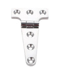 316 Stainless Steel T Shape Hinges Set For Boats And Yachts, Beefy Heavy Duty Marine Grade Hinges Front View