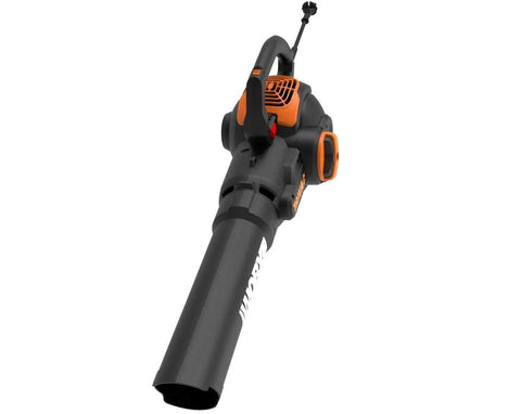 Side view of 3 In 1 Leaf Blower Vacuum Mulcher With Metal Impeller For Quick Yard Cleanup 600 CFM Airflow And 16 To 1 Mulch Ratio Lightweight Yet Rugged Beast Electric Tool WG512