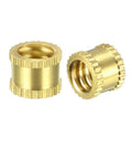 Knurled Threaded Insert Nuts Brass One Quarter Inch Female Thread 25 Pack For Ultrasonic Or Heat Install In Blind Holes Great For Injection Molded