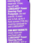Silent Steering Fix For Your Ride: Stop Whines Squeals Shudders Smoothly Restore High Mileage Power Steering Fluid With This Quick Universal Protectant Add-On bottle instructions close-up