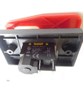 Heavy Hitter Industrial Electromagnetic Push Button Switch With Safety Emergency Cover For Table Saws And Planers Pro Shop Grade 120V 16A showing black switch and red safety cover.