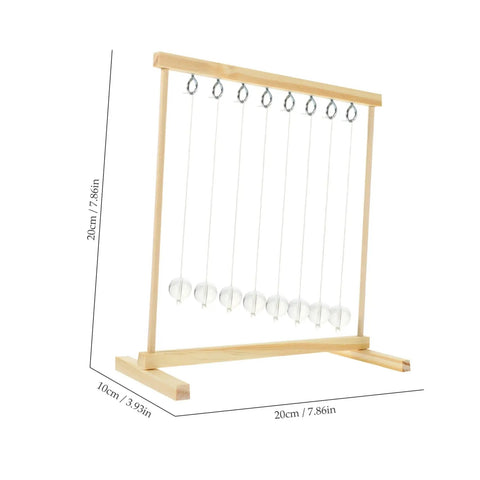DIY Snake Shape Pendulum Energy Conservation Science Kit For Hands On Projects And Experiments Awesome For Students And Labs Perfect For Classroom Or Home Learning Fun Educational Kit With Easy Assembly And Long Lasting Build, showing wooden frame with glass pendulums