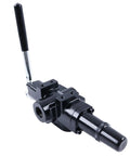 Adjustable Detent Single Spool Hydraulic Log Splitter Valve A7 For 25GPM 3500PSI Open Center With One Half Inch Inlet And Three Quarter Inch Outlet Ports Compatible With SpeeCo S390406SC Huskee MTD Ariens Cub Cadet And More - front view with lever and ports