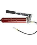 Lever Action Grease Gun With 18 Inch Hose And 10,000 Psi Capacity, 16 Or 24 Oz, Professional Series, Aluminum Head, Vinyl Grip