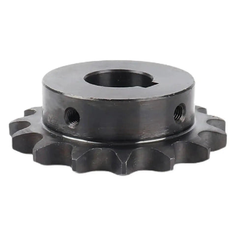 Heavy Duty Bevel Gear Pinion 25 Tooth Steel Chain Gear With 10 To 20mm Keyway Bore For Industrial Sprocket Wheel Motor Chain Drive System Low Vibration High Torque Hardened Surface For Durable Performance, side view