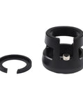 Next Level Adjustable Espresso Tamping Station For 51 To 58mm Portafilter with solid aluminum base and removable silicone ring.