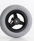 Absolute Game Changer 6 Inch Wheelchair Front Wheel Replacement With Plush Pneumatic Rubber Tires For Manual Chairs featuring a gray pneumatic wheel.