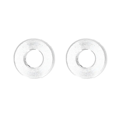 Two One Eighth Inch Shaft Collar Solid Steel Axle Collar With Setscrew For Low Axial Load And Precise Positioning, front view.