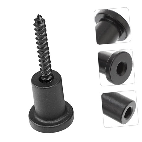 Sliding Barn Door Track Hardware Kit component featuring a black screw and wall spacer in close-up view for stable installation.