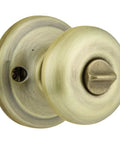 Juno Entry Door Knob With Lock And Key Secure Keyed Handle For Exterior Doors Front Entrance Or Bedroom Antique Brass Finish