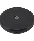 Super Sleek Led Rotating Display Stand With Glow Feature Noiseless Turntable For Jewelry And Cosmetics 25cm Black platform top view