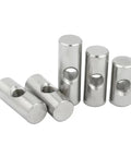Assorted Furniture Barrel Nuts And Slotted Cross Dowels Kit Must Have With Silver Thumb Screws 5 Pcs For Secure Bolt Connections