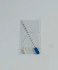 Time Saving Needle Threader For Sewing Machines With Ergonomic Grip And Sturdy Construction A Handy No Fuss Threading Tool For Home Sewers And Pros To Quickly Thread Thick Or Fine Threads In Garment Making And Fabric Repairs. needle threader in plastic sleeve with blue grip