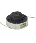Side view of a black and white nylon spool from the 4 Pack C3-2 Trimmer Head Spools For Stihl Autocut C3-2 Compatible With FSA 57 FSE 52