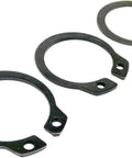 Three black snap rings from Workhorse Assorted Retaining Ring Set 250 Pcs 5 to 20 mm Black 65Mn Steel Snap Rings C Type External