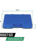 Awesome Heavy Duty 5 Ton Bearing Separator And Flywheel Gear Puller Kit For Auto Repair Pros And Do It Yourself Guys Who Want Rock Hard 45 Carbon Steel Power To Handle Stubborn Bearings Gears Pulleys And Steering Wheel Removal Tasks Efficiently. blue plastic case 14.17 x 9.06 x 2.36 inches