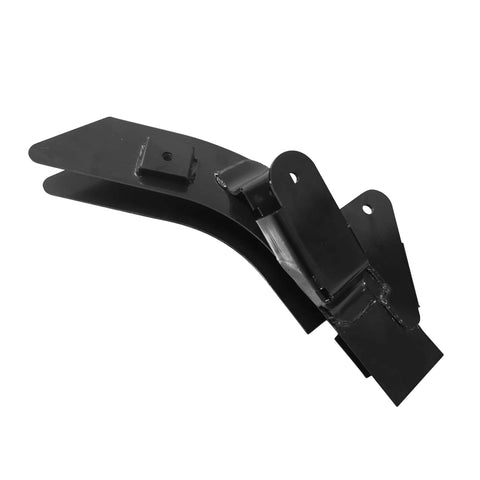 Heavy Gauge Steel Rear Right Frame Repair Kit For Jeep Wrangler Tj 1997 2003 Rubicon Sahara Sport, black bracket side angle view.